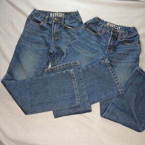 Crazy 8 Bootcut Jeans Bundle Med Wash Denim Set of 2 Classic Girls Youth sz 8